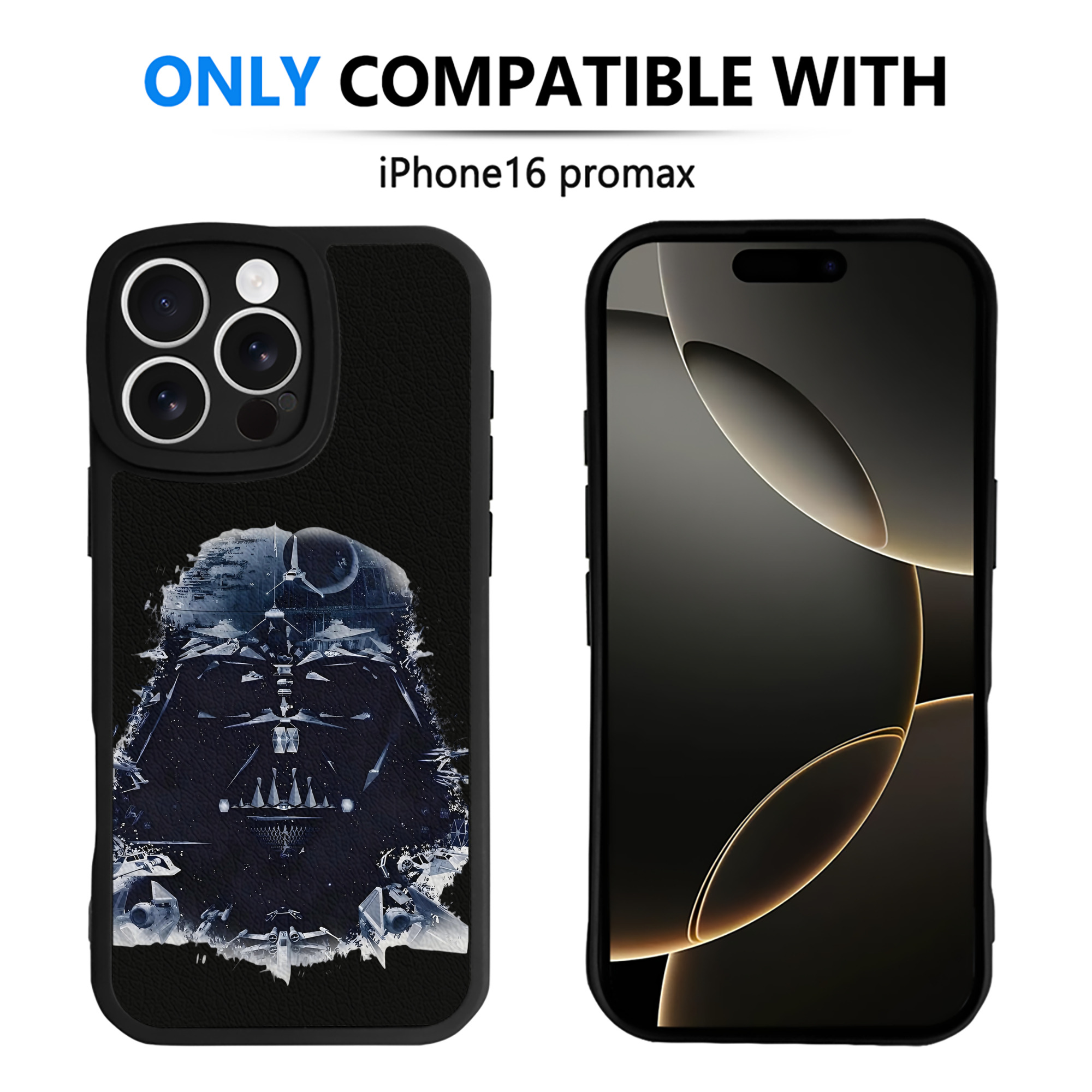 （画像用） スター・ウォーズ Star Wars 【iPhone 16シリーズ対応】シリコンスマホケース（レザー調） 材質：シリコン